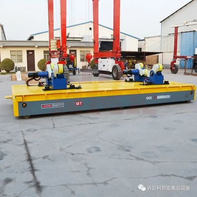 縱橫全向移動無軌搬運車--12噸滾輪架舵輪系統(tǒng)無軌車